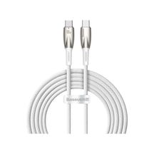 Baseus Glimmer Beyaz Type-c To Type-c 100w Kablo 2m