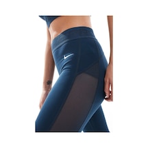 Nike Pro Training Mid Rise 7/8 Mesh Panelled Leggings Kadın Örgü Panelli Antreman Taytı Lacivert Lacivert