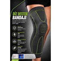 Medikal Ortapedik Patella Jel Pad Destekli Yan Stabilizatörlü Spor Koruyucu Set Yeşil