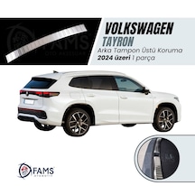 Vw Tayron Uyumlu Arka Tampon Üstü Koruma 2024 Üzeri P.çelik Taşlı