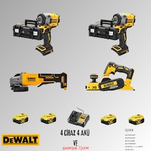 Dewalt DCF922NT + DCF922NT + DCG408N+ DCP580NT 4 Adet 5 Amper Akü + Şarj Aleti Set