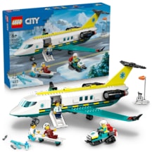 LEGO® City Acil Hava Ambulans Uçağı 60465 - 6 Yaş ve Üzeri Çocuklar için Kar Motosikleti İçeren Yaratıcı Oyuncak Yapım Seti (403 Parça)