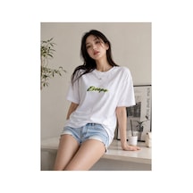 Me Selection Escape Tasarım %100 Pamuk Unisex Basic Tişört Beyaz