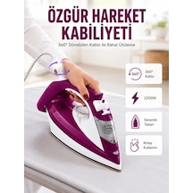 2200w Seramik Kaplama Estetik Tasarımı 360 Derece Dönebilir Kablosu Yeni Nesil