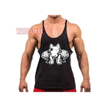 Gym Tank Top Fitness Sporcu Atleti Gym87 SIYAH