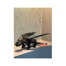 Dişsiz Toothless Ejderhanı Nasıl Eğitirsin Hareketli Figürü - 20 Cm 1 Adet Siyah