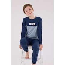 U.S. Polo Assn. Erkek Çocuk Mavi Pijama Takımı 5274-48769 Mavi