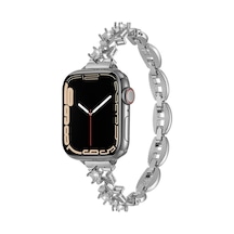 Apple Uyumlu  Watch  1/2/3 38mm Kordon Yıldız Figürlü Parlak Taşlı Metal Kordon