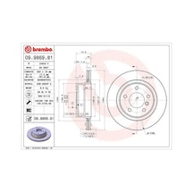 Brembo Fren Dıskı Arka Bmw E85 E86 Brembo 09986981 34216794303