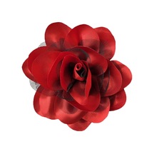 Kumaş El Yapımı Aksesuarlar Korsaj Takı Rozeti Aksesuarları Pin Broş Yeni Kumaş Sanat Yaka Iğnesi Kırmızı