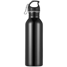 Suntek Paslanmaz Çelik Spor Su Şişesi Bisiklet Yürüyüş Siyah Siyah