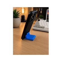 Katlanabilir Telefon Standı 2'li Set Mavi Masaüstü Telefon Tutucu - Taşınabilir Mini Telefon Standı - Anahtarlıklı Telefon Standı Mavi Mavi