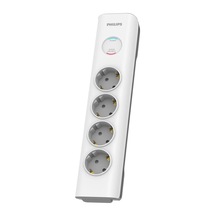Phılıps Spn7040wa/62, 4 Soket, Akım Korumalı Priz, 600 Joules, 2mt Örgülü Kablo, Beyaz