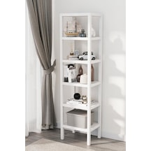 Mithra Life 6 Katlı Plastik Beyaz Banyo Mutfak Rafı Mıt1044 Çok Renkli