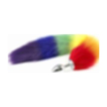 Red Fox Tilki Kuyruk Anal Plug Rainbow