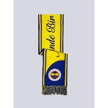 Fenerium Fenerbahçe Sarı Lacivert Mazinde Bir Tarih Yatar Unisex Dokuma Atkı Lacıvert-sarı