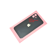 Tkgz Apple Uyumlu iPhone 11 Arka Kapak Cam Siyah