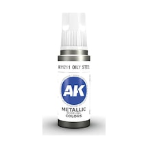 Ak Interactive 11211, 17 Ml. 3gen Oily Steel Maket Boyası Standart