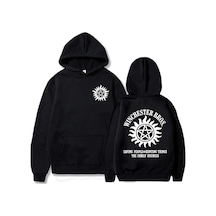 Tarzsokak Siyah Unisex Supernaturall Winchester Bros Kapüşonlu Moletom Masculino