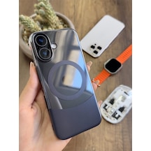 Apple iPhone 16 Magsafe Uyumlu Mika Sararmaz Kılıf Soocase720 Siyah