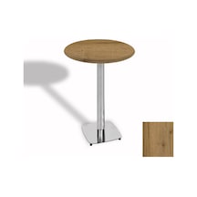 Bistro Masa Tokyo Kromnikel - Werzalit, Wermodin Ve Allzalit Tabla 70 Cm Çap - Canyon Palace Oak Çok Renkli
