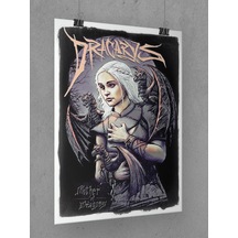 Game of Thrones Poster 45x60cm Mother Of Dragons Afiş - Kalın Poster Kağıdı Dijital Baskı