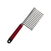 Paslanmaz Çelik Patates Cipsi Sebze Kırışık Kesici Bıçak Dilimleme Dalga Bıçağı Gümüş