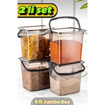 Saklama Kabı 2'li Set 6 Lt -un Ve Bakliyat Şeker Erzak Deterjan S