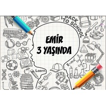 Beyin Temalı Doğum Günü Afişi 35x50 Cm