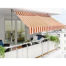 Evinizin_Atolyesi Teleskopik Tente Turuncu-Beyaz 300X150 Cm
