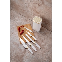 Emsan Artisan German Steel Bıçak Seti Beyaz