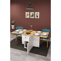 Asra Trend KM-02 %100 MDF 168x70 cm Katlanır Akıllı Mutfak Masası Tekerlekli Servis Masası Beyaz Safir Meşe Asra Trend KM-02 %100 MDF 168x70 cm Katlanır Akıllı Mutfak Masası Tekerlekli Servis Masası Beyaz Safir Meşe