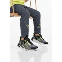 Marcokids Siyah Cırtlı Işıklı Hafif Erkek Çocuk Spor Ayakkabı 26y327 F