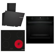 Bosch HUA736EA0T - PKE611BA2E - DWK66PJ60T Elektrikli Ocaklı Siyah 3 Lü Ankastre Set 660