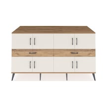 Kronos Konsol 4 Raflı 2 Çekmeceli 8 Kapaklı 176x59x99 Çam-aytaşı/çam Aytası/atlas Çam - Atlas Çam