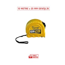 10 M X 25 Mm Şerit Metre Dayanıklı Gövde, Güçlü Kilitleme Sistemi, Profesyonel Hassas Ölçüm