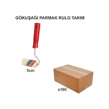 Gökkuşağı Parmak Rulo Takım 5 Cm-100 Adet Set