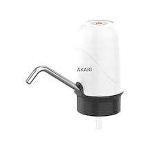 Akari Şarjlı Su Pompası (Usb Şarj Grişi-Şarj Lambası-Paslanmaz Çe Beyaz