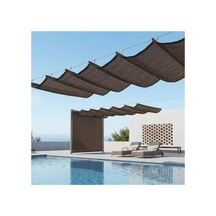 Dalgalı Geri Çekilebilir Gölge Mumu, Hdpe Güneşlik, Uv Korumalı, Pergola, Veranda, Teras, Balkon, Teleskopik Tente, Dış Mekan İçin Dayanıklı Gölge Ağı, Dayanıklı Gölge Örgüsü 2 M Genişlik X 9 M D Diğer