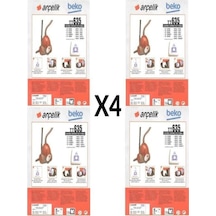4 Paket 20 Adet Arçelik Uyumlu S 6360 Süpürge Modeli Toz Torbası