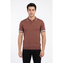 Raymons Erkek Polo Yaka Kısa Kollu Triko Tişört Regular Kalıp Bgl-st05559 Kiremit