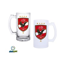 Al Ahly F.c. Kulplu Bira Bardağı Buzlu Veya Şeffaf Seçenekli 0259