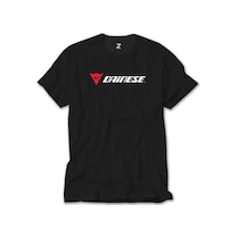 Dainese Logo Text Siyah Tişört Siyah