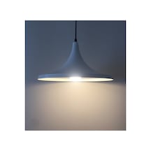 S Retro Beyaz Içi Beyaz Betal Sarkıt Avize 36 Cm Siyah