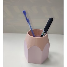 Dekoratif Kurşun Kalem Kalemlik Pembe