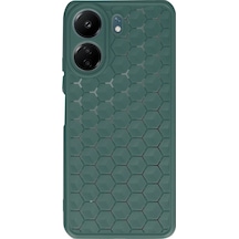 Hnrlıshp Newface Xiaomi Redmi 13c Kılıf Petek Silikon Kapak - Koyu Yeşil Hnrlıshp Newface Xiaomi Redmi 13c Kılıf Petek Silikon Kapak - Koyu Yeşil