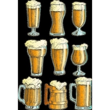 Bira Bardağı Sticker Set-1 9 Parça Telefon, Tablet, Defter, Laptop Sticker