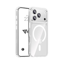 İphone 17 Pro Max İçin Kılıf Kamera Korumalı Magsafe İle Uyumlu Kablosuz Şarj Özellikli Şeffaf Kılıfı