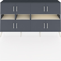 Arges Konsol 8 Raflı 8 Kapaklı 176x30x99 Antrasit-antrasit/aytaşı Antrasıt/aytası - Antrasıt