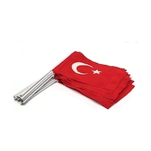 Lona Sanat Sopalı Kumaş Türk Bayrağı 20 X 30 - 10 Adet Diğer